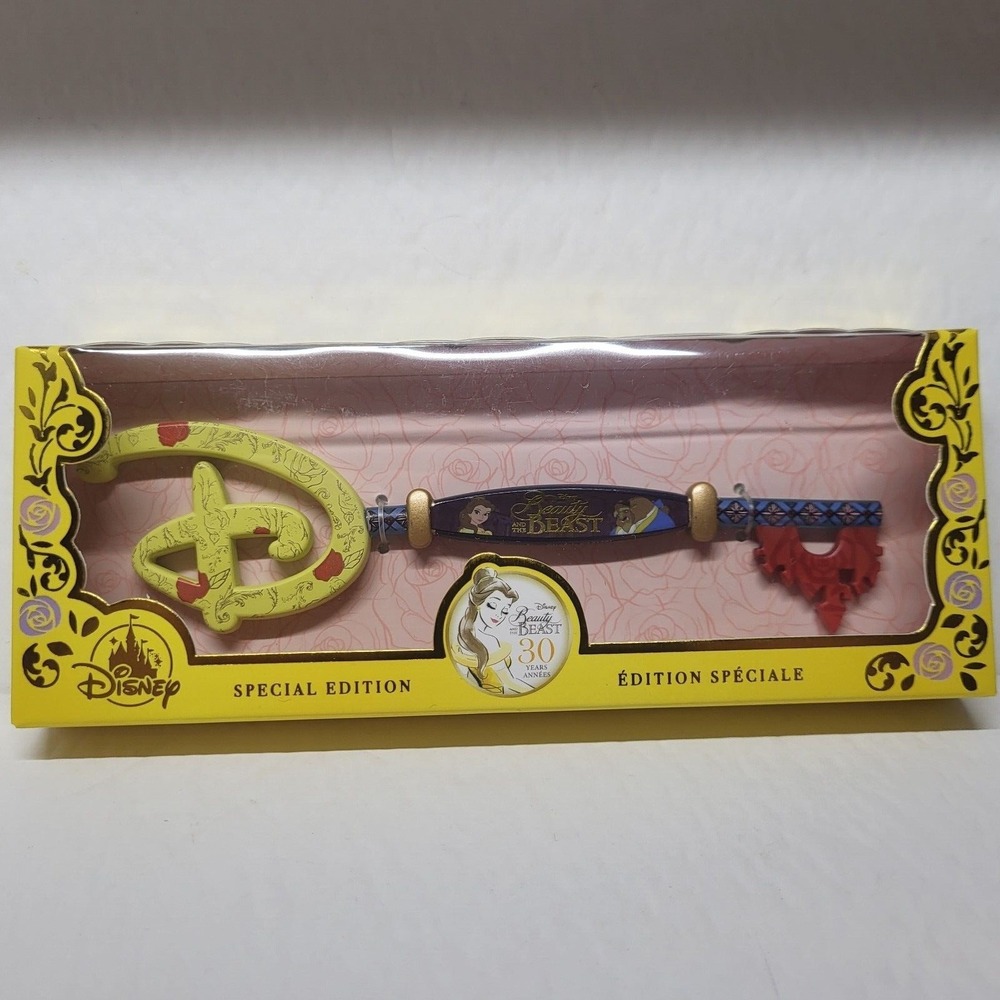 Disney 30th Anniversary Beauty & the Beast Decor Collectible Key Special Edition